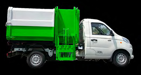 Small side loader garbage truck