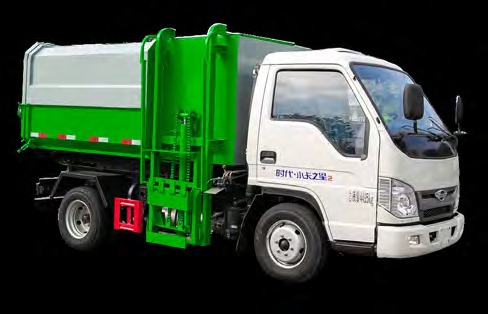 Middle-sized side loader garbage truck