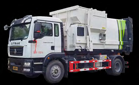 Sinotruk sitrak 12 ton hook arm garbage truck