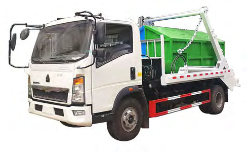 HOWO 4 tons swing arm garbage truck