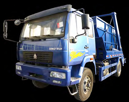 HOWO 6 tons swing arm garbage truck