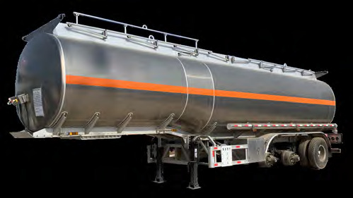 Aluminum alloy 48 CBM semi-trailer oil fuel tank truck