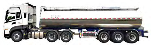Semi-trailer 31000L truck for milk transportation