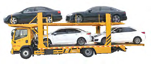 FAW hydraulic lifting 4 car carrier truck