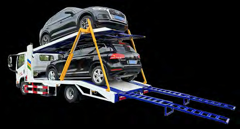 ISUZU hydraulic lifting 2 car carrier truck