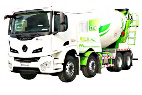 SHACMAN 8x4 electric industrial concrete mixer truck